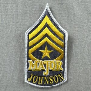 Biker Patch Embroidered Major Johnson Military Motorcycle Sew On Emblem 5"x2.5"